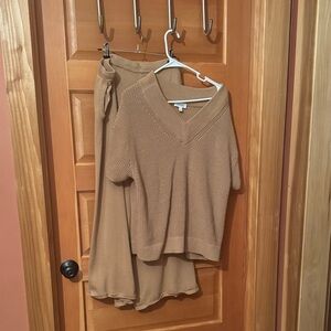 Women's Tan Pants & Top Set